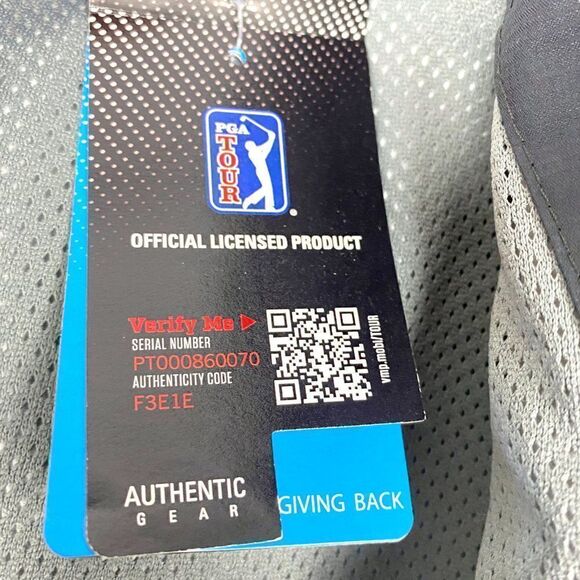 PGA TOUR Men's Red Grey Colorblock Hooded Full Zip Windbreaker Golf Jacket US S - Picture 9 of 11